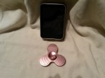 Metal Fidget Spinner Pink 3 Sided  Curve 